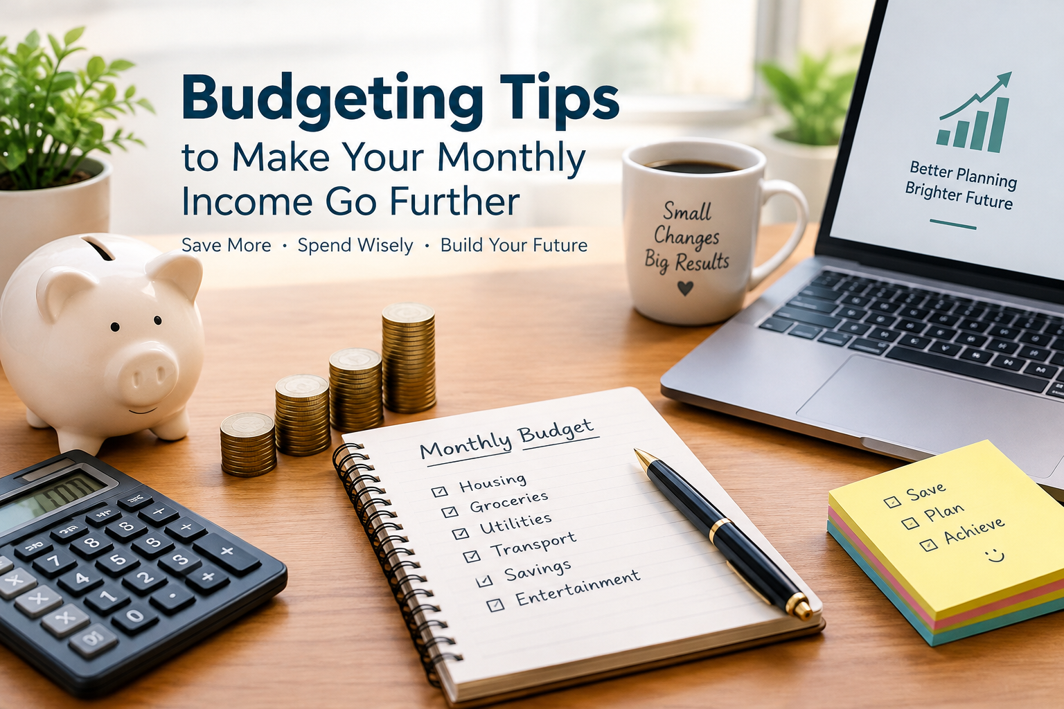 Practical budgeting tips for managing monthly income and saving money